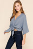 Cropped Front Tie Knot Top
