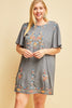 Floral Embroidery Shift Dress
